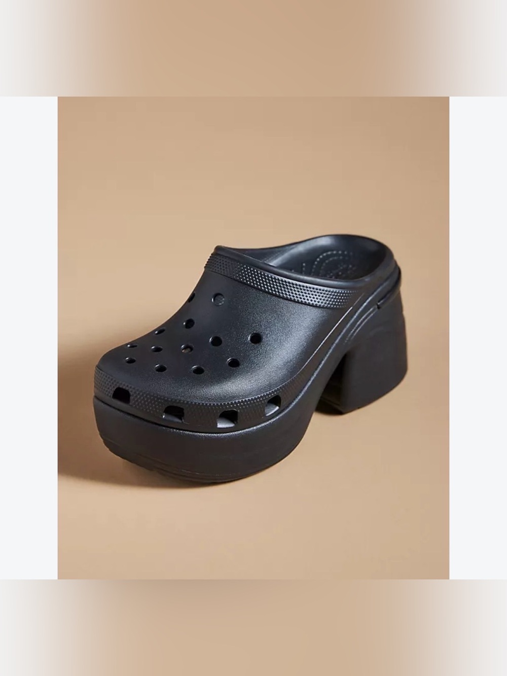 Crocs Siren Platform Black Clogs
